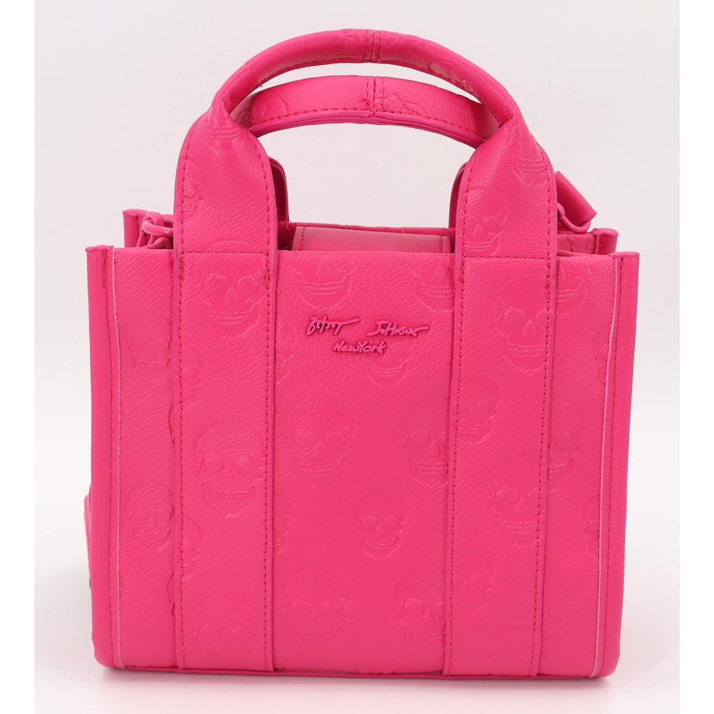 Betsey Johnson Women's Skullicious Small Tote Bag Pink/Floral Strap